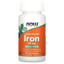 나우푸드 철분 36mg 90베지캡슐 Iron 아이런 아이론 Ferrochel 페로첼 비건 베지테리언 Vegan Vegetarian 식물성 베지테리안 Veggie Caps 베지타블