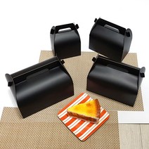화이트 선물상자(대 중 소) 손잡이상자 쿠키상자 포장상자 선물포장박스 답례품포장 조각케익상자 빵포장박스 수건포장상자, 블랙 선물상자(소), 1장