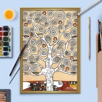 하하당 명화 도안 - 생명의 나무 10매 실버만들기 초등만들기 DIY 명화그리기 꾸미기 작품전시 도안지 명화작품 색칠 컬러링 선물 하하당 공예 유아
