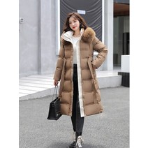 여성밍크코트 자켓 롱 파카 캐주얼 코트 후드 OL 패션 여성용 두꺼운 따뜻한 방풍 겨울