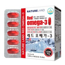 네이처랜드 레드오메가3 붉은블러드플로우케어 써큘레이션 크릴오일효능 안구건조증영양제-2개월