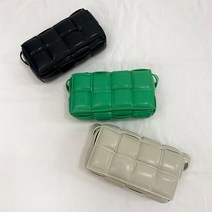 천연소가죽 골프파우치 골프힙색 골프공 가방 미니 크로스 체인 클러치 벨트백, 그린