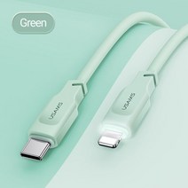 USAMS Lithe PD 고속충전 데이터 케이블 C타입-번개 표시 아이폰 13 미니 프로 맥스 X 8 플러스 20W, 02 20W C To L Green_01 1.2M