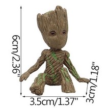 조각상 정원조각상 조형물 정원장식품 미니 나무 남자 미니어처 입상 만화 그루트 캐릭터 조각 artware 플라스틱 공예 장식 홈 장식 액세서리, 4