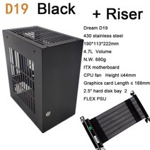 컴퓨터케이스 미들타워케이스 데스크상의케이스 섀시 미니 게임 컴퓨터 지원 그래픽 카드 가장 작은 독립 디스플레이 케이스, D19 black V2 Riser, D19 black V2 Riser