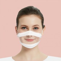 신상추가 이피다투명창마스크 10매입 입 보이는 방송 청각장애인 수화 수업 강의 언어 교육 대량주문가능, 이피다투명창마스크10매_중형M