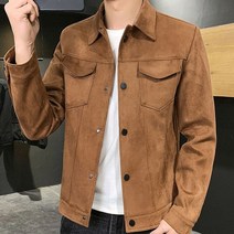 벨벳 스웨이드 쎄무 남성 트러커 겨울하프자켓 정장 용 점퍼 남자