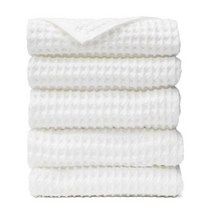 클라우망 와플 세면타월 130g 5장세트, 5장, 스노우 화이트