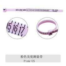 링사이저 측정 벨트 맞춤 영국 미국 EU 공식 손가락 크기 게이지 남성 반지 미터 쥬얼리 액세서리 재사용, 13 Pink US