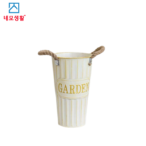 네모생활 인테리어 빈티지양철통 양철화분 소형 25cm 세트, 1개, 베이지