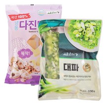 국내산 냉동 대파 500g + 국내산 냉동 다진마늘 270g