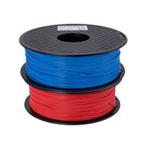 Ender PLA 필라멘트 샘플 모든 FDM CREALITY 3D 프린터 Reprap Makerbot 블랙 및 화이트 2 색 롤 당 1kg 175mm 개, Red Blue