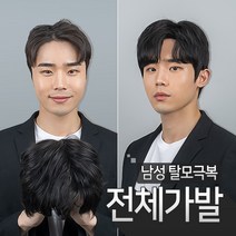 가발닷컴 애즈 가르마펌 탈모극복 남자가발 인조모 전체가발 남자, 1개, 1. 내츄럴블랙 L사이즈