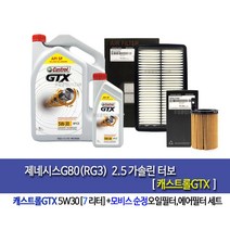 Castrol GTX 5W30 6L 1L제네시스G80(RG3)2.5가솔린터보 캐스트롤GTX(7L)엔진오일세트2T-T1210