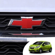스파크 ~2012 쉐보레 보타이 엠블렘 마스크 컬러 포인트 로고 카본 유광 무광 데칼 스티커, 엠블렘 포인트 데칼, 카본레드