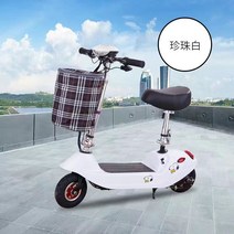 돌고래 접이식 작은 전동차 바퀴 두개 미니 전동킥보드, C01-24V, T01-진주색 브러시있음 4050안 불필요