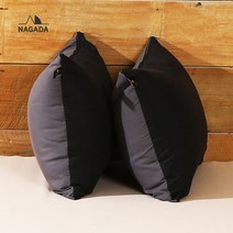 나가다 면보다 촉감좋은 베개+지퍼형 구름솜 1 + 1 (베개2P), ONLY블랙&차콜