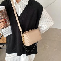 여성 스퀘어 카메라 백 핸드 체인 ​작은 사각형 가방