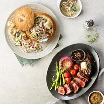 애슐리 블랙킹 스테이크+봉골레 크림 빠네 파스타 (총 4인분 홈파티 밀키트 세트)