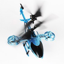 무선조종헬리콥터 4.5채널 초보자용RC헬기 어린이선물용 국민미니RC 실내용, 연블루