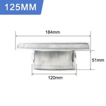 후드기름받이 송풍기 고기집후드4"5" 6 "스테인레스 스틸 벽 공기 배출 100/125/150mm 추출, 02 125mm