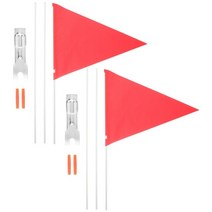 트레일러 자전거 바이크 국토종주 안전 깃발 광고 배너 용품 기둥, [02] Red, 1개