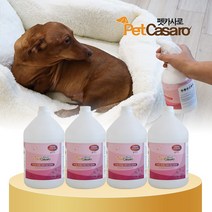 펫카사로 반려동물 대용량 살균소독제 무향 4L 3+1 강아지 고양이 배변 탈취제, 대용량 4L 3+1 (빈용기 + 깔때기 증정)