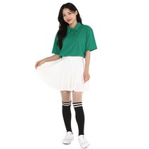 여성골프웨어 칼라넥 루즈핏 무지 카라 빅박스 골프티
