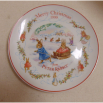 웨지우드 Beatrix Potter ENGLAND 1999 Peter Rabbit Merry Christmas 8” 앞접시