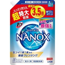 LION 톱 슈퍼 NANOX 리필 초대형 1230g [액체 세제], 단일