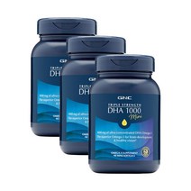 GNC [3개 SET] 트리플 스트랭스 DHA 1000 미니 90정 (소프트젤) TRIPLE STRENGTH MINI 90sgels, 1개