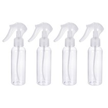 PATIKIL 120ml 스프레이 병 4개 리필 가능 미스트 분무기 플라스틱 여행 가정용 클리어