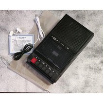카세트플레이어 USB 휴대용 복고 스피커 라디오 녹음지원, 블랙