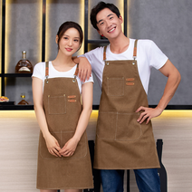 또또무 데님 캔버스 목공 공방 까페 남자 미용 작업용 주방 원피스형 앞치마, 10.카키