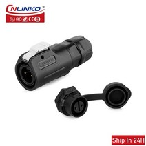 M12 센서접속케이블 cnlinko lp12 m12 용접 전원 커넥터 2 3 4pin, lp-12 2핀 세트