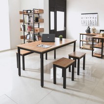 아트박스/티에스퍼니처 TS-04 LPM 책상 1800x600 철제책상 학생책상, TS-04(블랙)/1800/라이트월넛