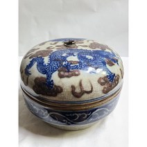 단초마을 청대청화백자 대합 높이 17cm 무게 3.6kg