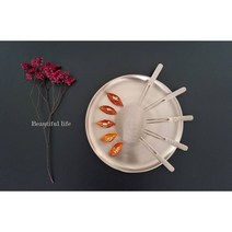 유기포크 윤슬 디저트커트러리 과일포크세트 방짜유기그릇, 과일포크 10P(기본뽁뽁이)