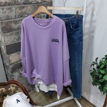 상상그이상 여성용 국내제작 간절기 오리지널 레이어드 맨투맨 빅사이즈 티셔츠세트 코디걱정 없는 가볍고 부드러운 가성비 좋은 특양면 소재 고퀄리티 롱티셔츠 커플박스티
