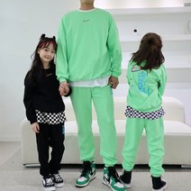앙쥬 봄 가을 아동 주니어 키드 초등학생 남아 여아 맨투맨티 조거팬츠 상하세트 트레이닝복세트 패밀리룩 등원룩 등하교룩 아동추리닝 상하복세트