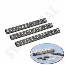 3P 조립형 가격표 세트 매대가격표 매장가격표 프라이스칩, 7mm 검정/흰색