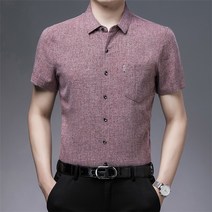 남자 린넨 셔츠 반팔 빅사이즈 봄 여름 남성 캐주얼 면마 마 상의 mens summer linen shirts KB0127