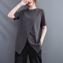 Girl Wow 반팔 티 왕언니 빅 사이즈 루즈 여름 쿨링 원단 한복 티