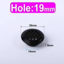 창문형 욕실 화장실 환풍기 교체 5/10PCS Stainless Steel Ventilation Hole Cabinet Cooling Round Air Duct Vent Plane, 19mm Black Curved_5pcs