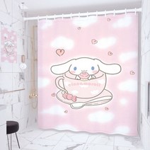 샤워 커튼 세트 두꺼운 방수포 화장실 만화 파티션, I