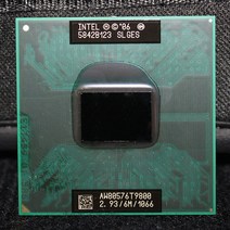 GM45 용 PGA 노트북 프로세서 CPU 코어 2 듀오 T9800 6M 캐시 2.93GHz 1066 소켓 478, 한개옵션0