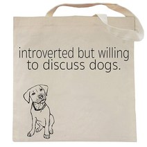 Pet Studio Art 퍼니 도그 토트백 내성적 casual, Introverted