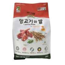 도그랑 어덜트 양고기와 쌀 훼미리 건식사료, 양고기, 2kg, 4개
