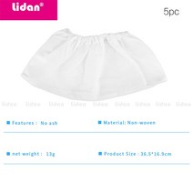 네일흡진기 필터 집진기 먼지 가루 고출력 흡입 청소 흰색 탄성 수집 백 진공 청소기 먼지 흡입 수집 부직, 02 5pcs