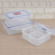칸막이 전 보관 용기 김밥재료 김통 사각 쿠키통 버터 소분 냉동실 정리 담는 냉동고 대파통 냉장고 야채칸 냉동밥 국수 통 야채 반찬 보관함 만두 식빵 밀폐 3종, 1.1L (3칸)